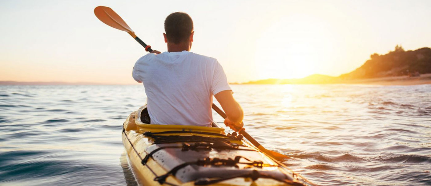 man in kayak