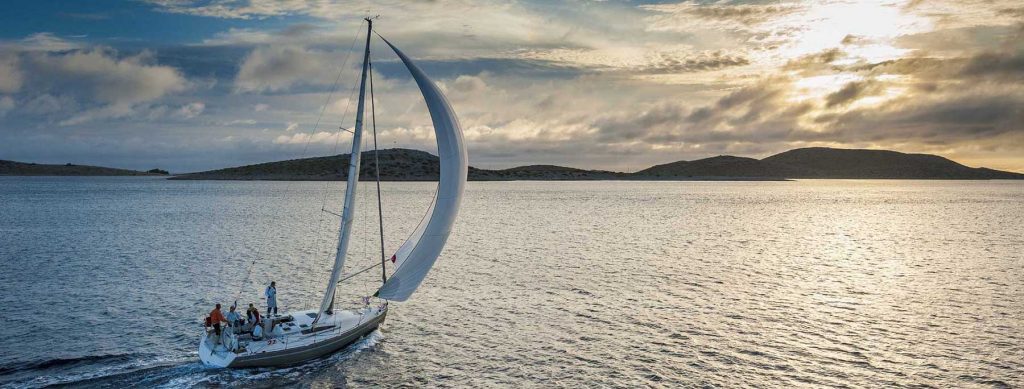 Seaforth Sailboat in water during sunset